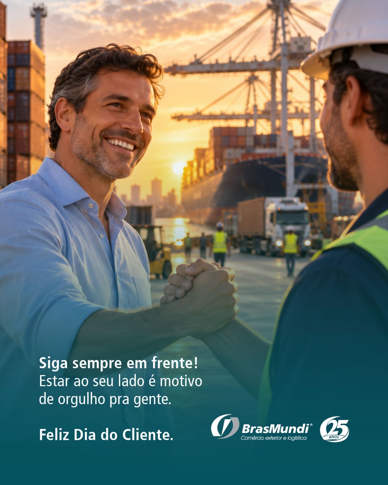 Hoje, a homenagem é para você, que segue em frente, transforma desafios em conquistas e constrói novos caminhos todos os dias.
Cada projeto e cada jornada compartilhada reforçam o valor de estar ao seu lado.
Siga sempre em frente.
Estar ao seu lado é motivo de orgulho pra gente.
Feliz Dia do Cliente!
Uma homenagem especial da BrasMundi aos nossos clientes.